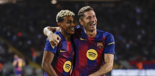 大轮换巴萨反超皇家社会，亚马尔出场一分钟助攻